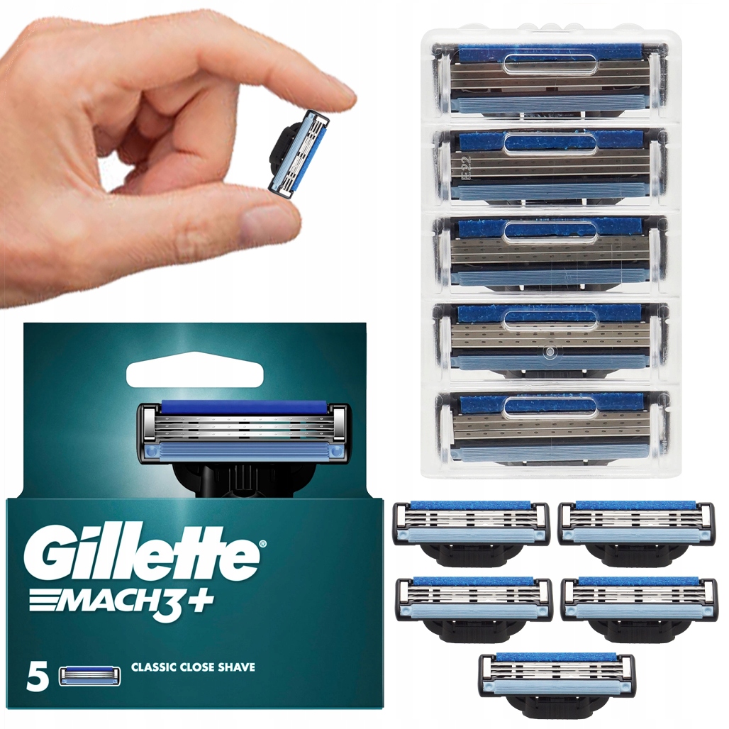 Vložky Do Strojku Gillette Mach 3 Plus Nože Čepele Do Strojku MACH3 x10