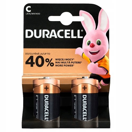 Baterie Duracell Basic Alkaliczne C/LR14 2 szt. x4 EAN 5000394076761