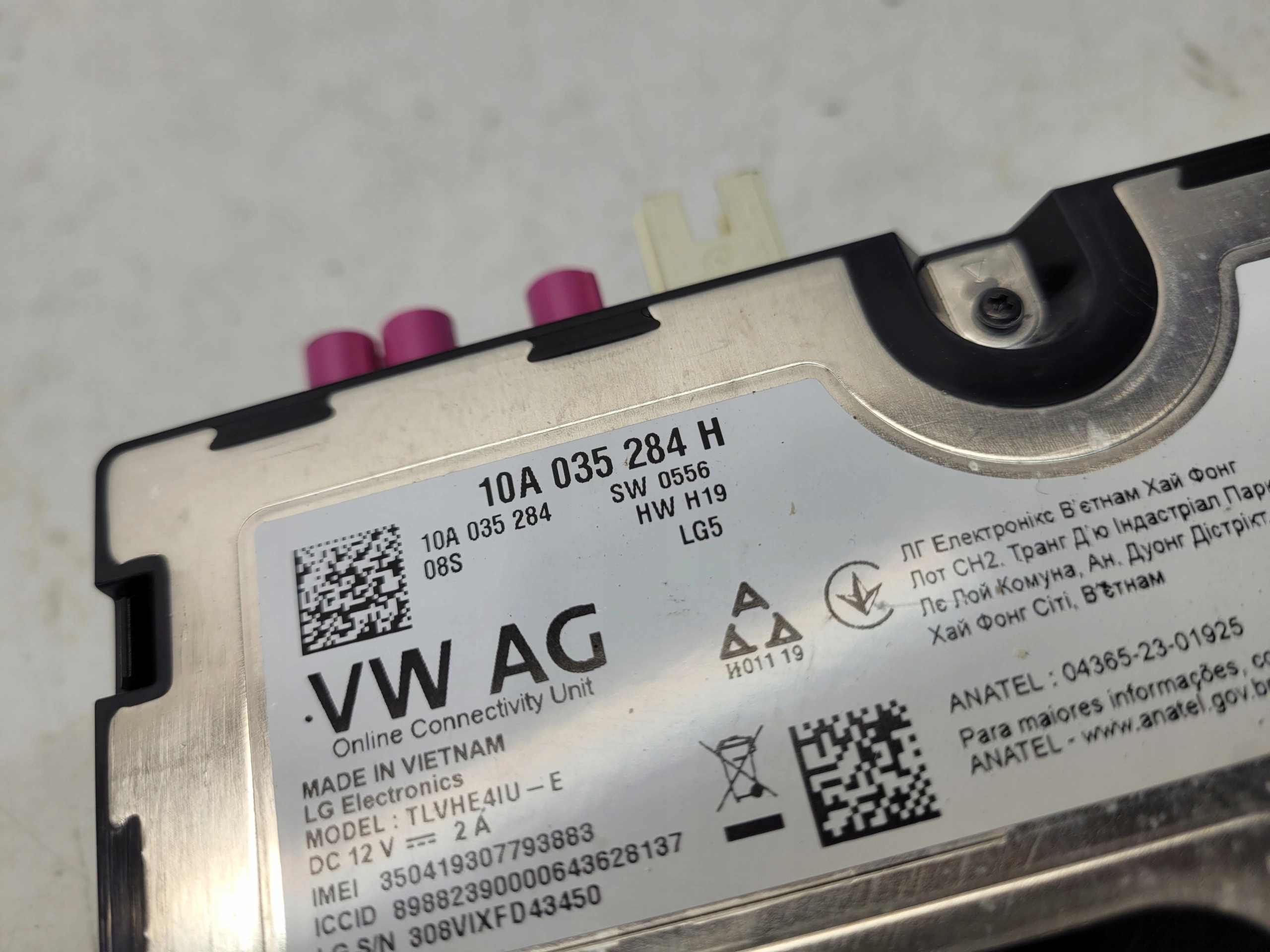 control unit module USLUG ONLINE AUDI Q4 E-TRON A3 8Y VW SEAT 10A035284H