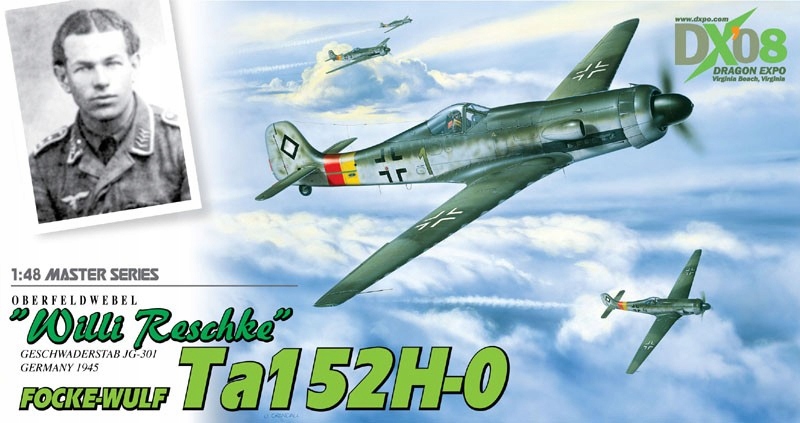 Oberfeldwebel "Willi Reschke" Focke-Wulf Ta152H-0 Dragon 5539 měřítko 1/48
