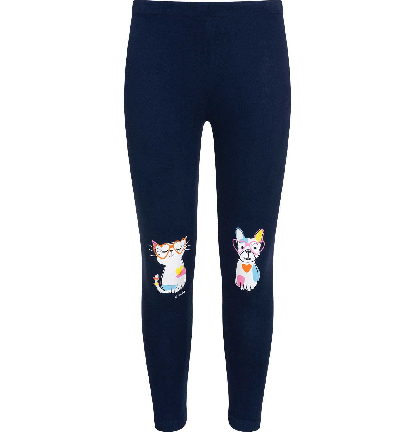 Endo Legginsy z Kotem i Psem Granatowe 116