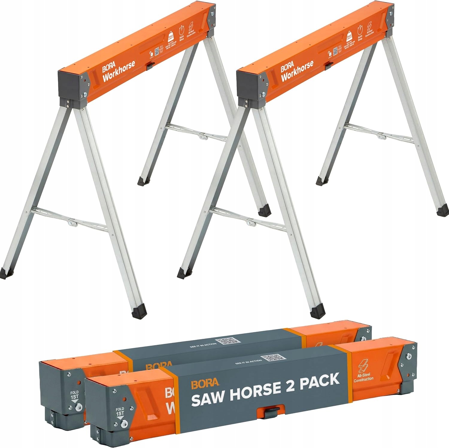 Skládací kozel Bora Workhorse Xt PM-4550 2 kusů s zátěží 680