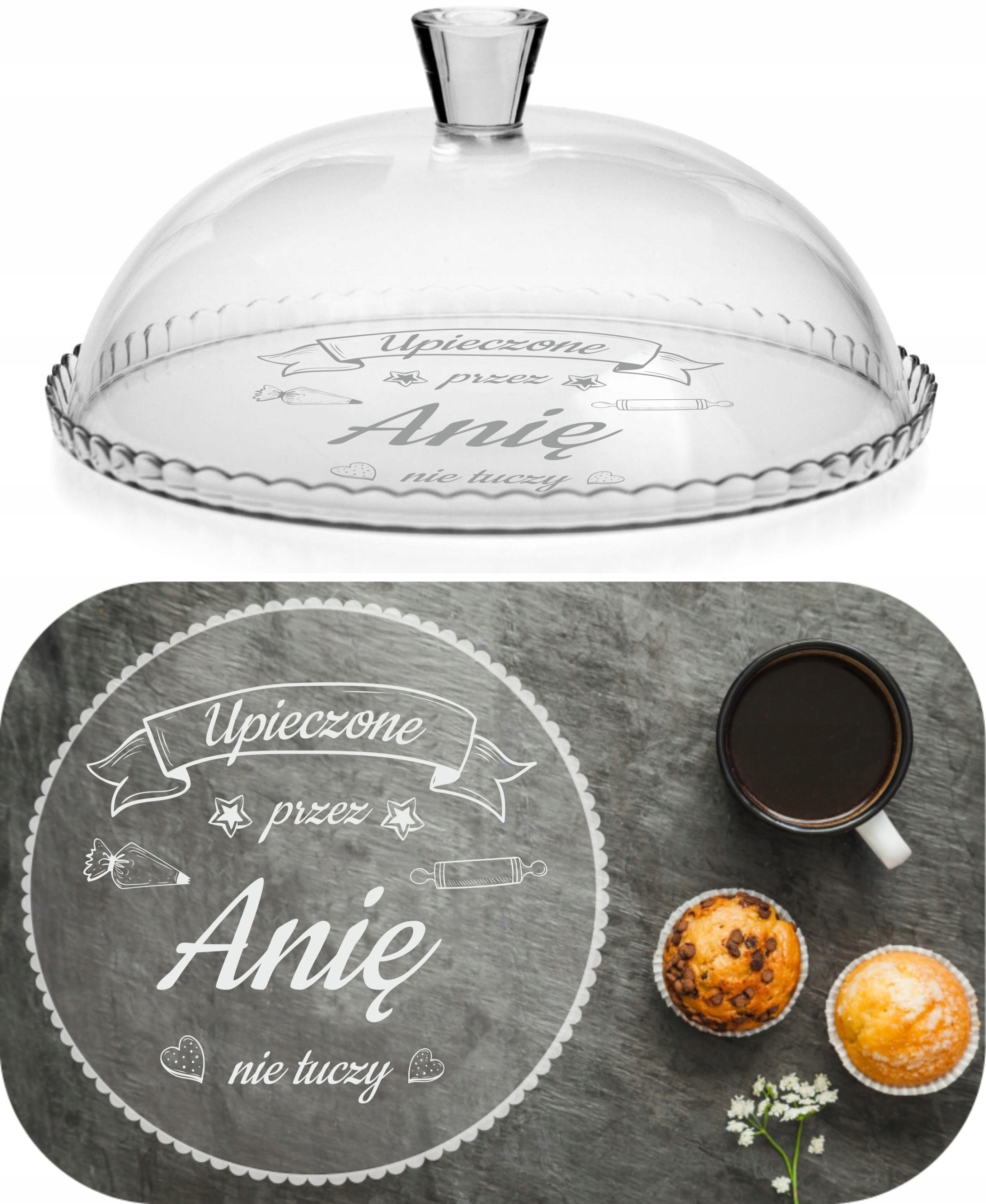 PATERA NA CIASTO Z GRAWEREM GRAWER SZKLANA Kod producenta 64584