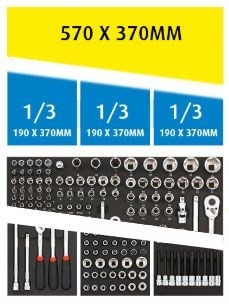 Wkładka z narzędziami do wózka SONIC 601802 Waga produktu z opakowaniem jednostkowym 0.1 kg