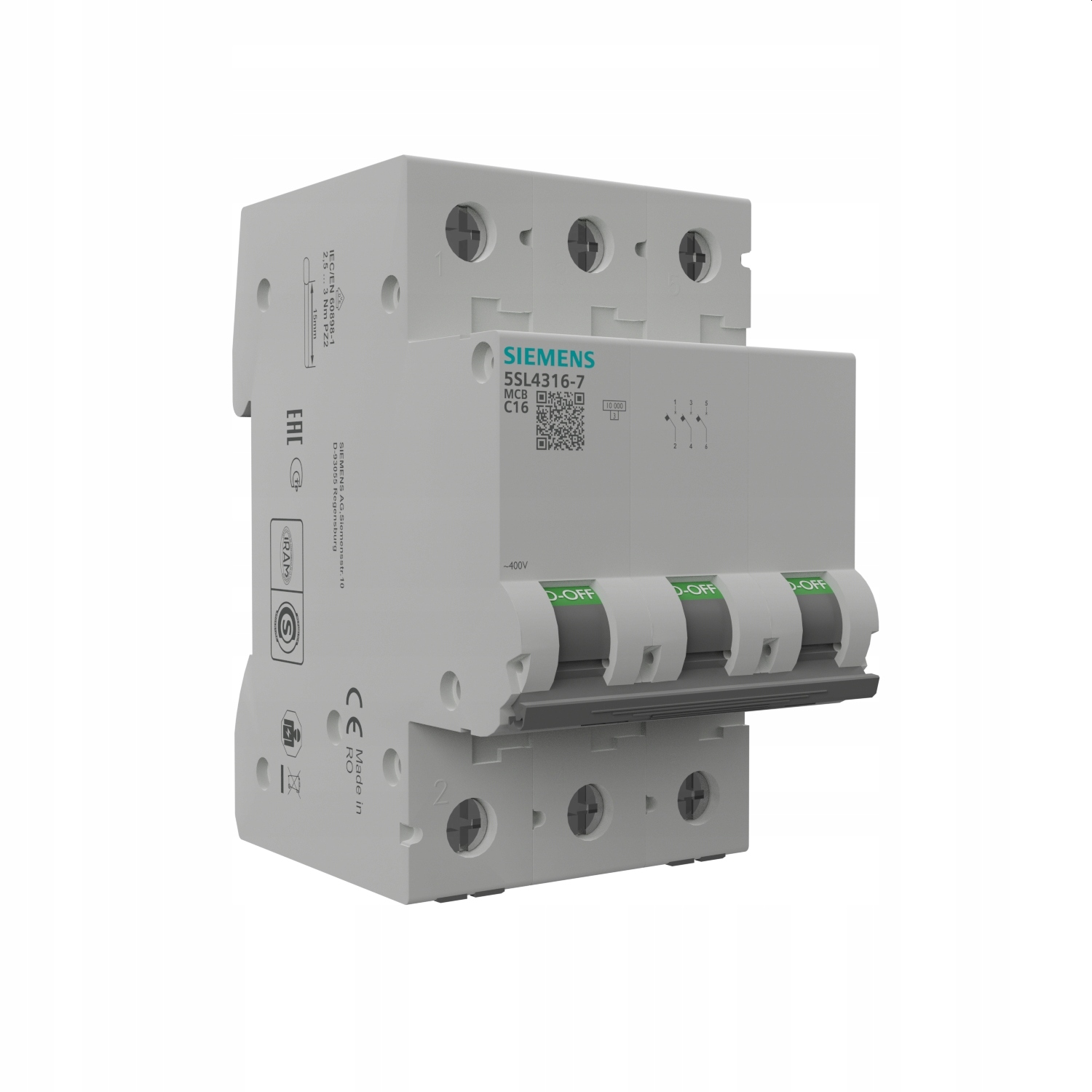 Automatický 3-pólový spínač Siemens 5SL4316-7