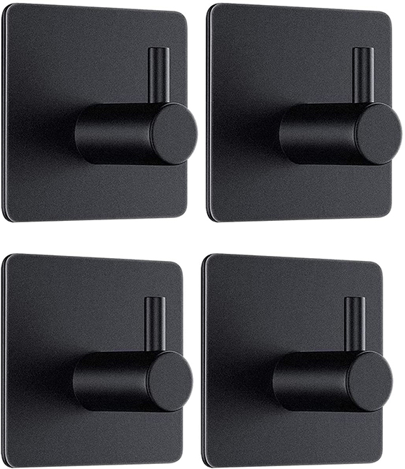 

4x Wieszak Samoprzylepny Haczyk Na Ręczniki Czarny