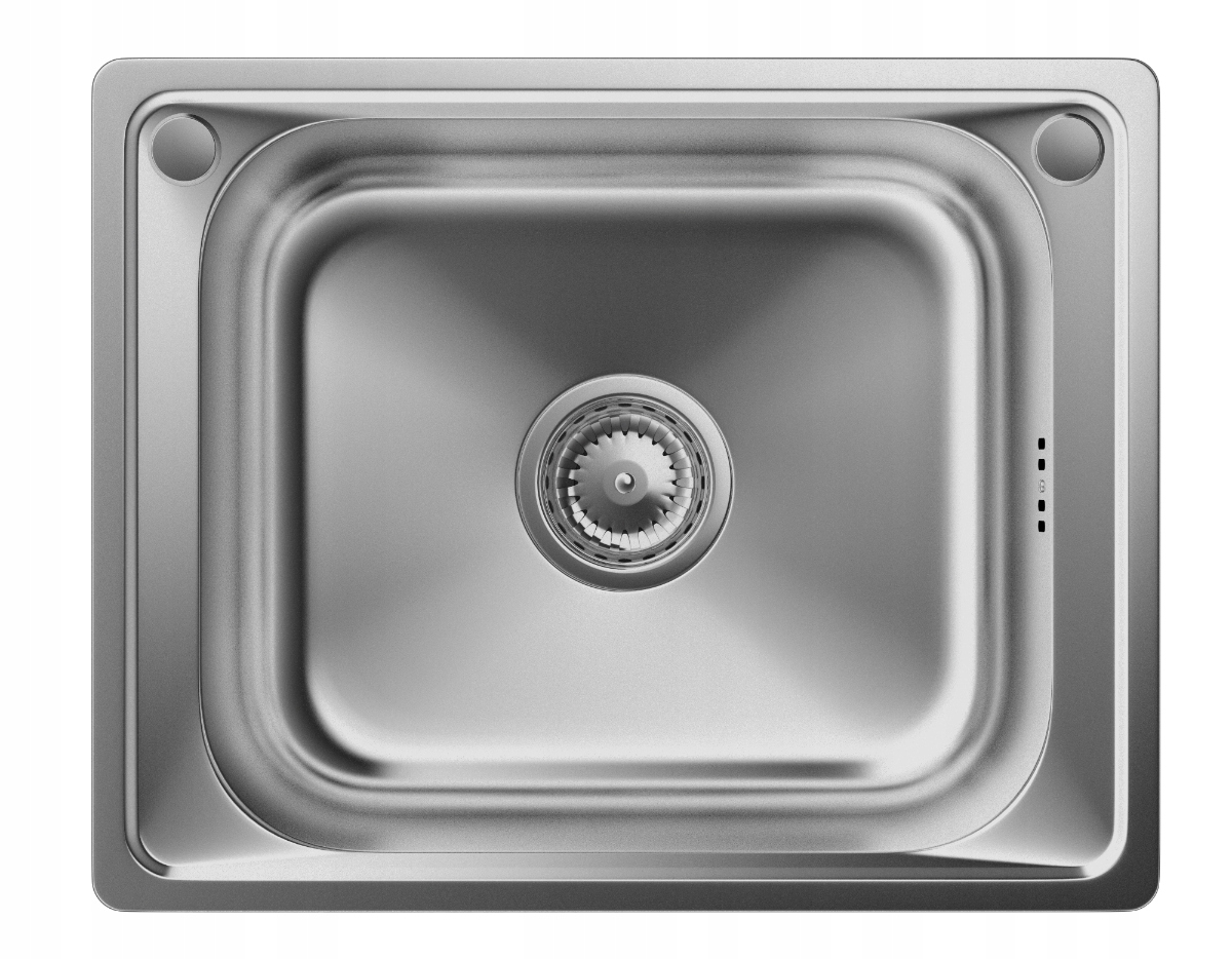 Dřez Ocelový Jednokomorový Satén Chrom TURI50