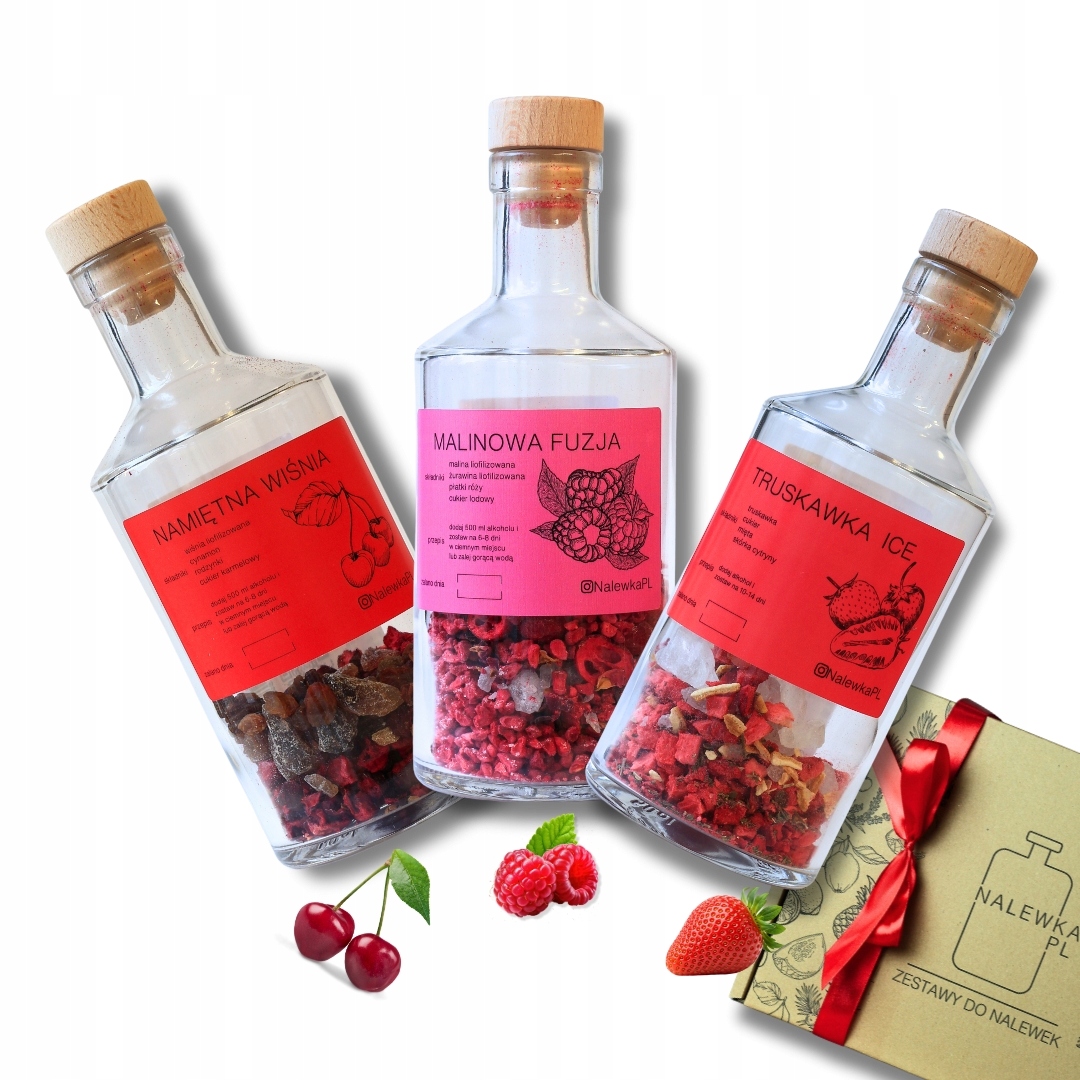 Levně Dárková sada pro výrobu ovocných likérů – 3 příchutě, Diy box