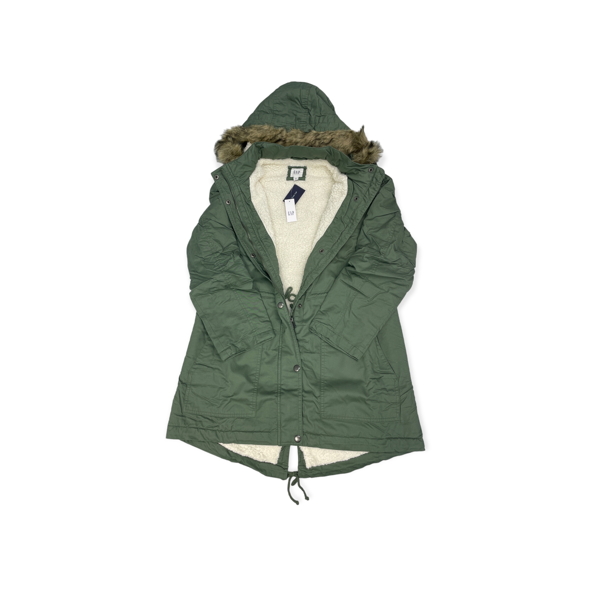 Dámská zateplená parka bunda kapuce Gap L