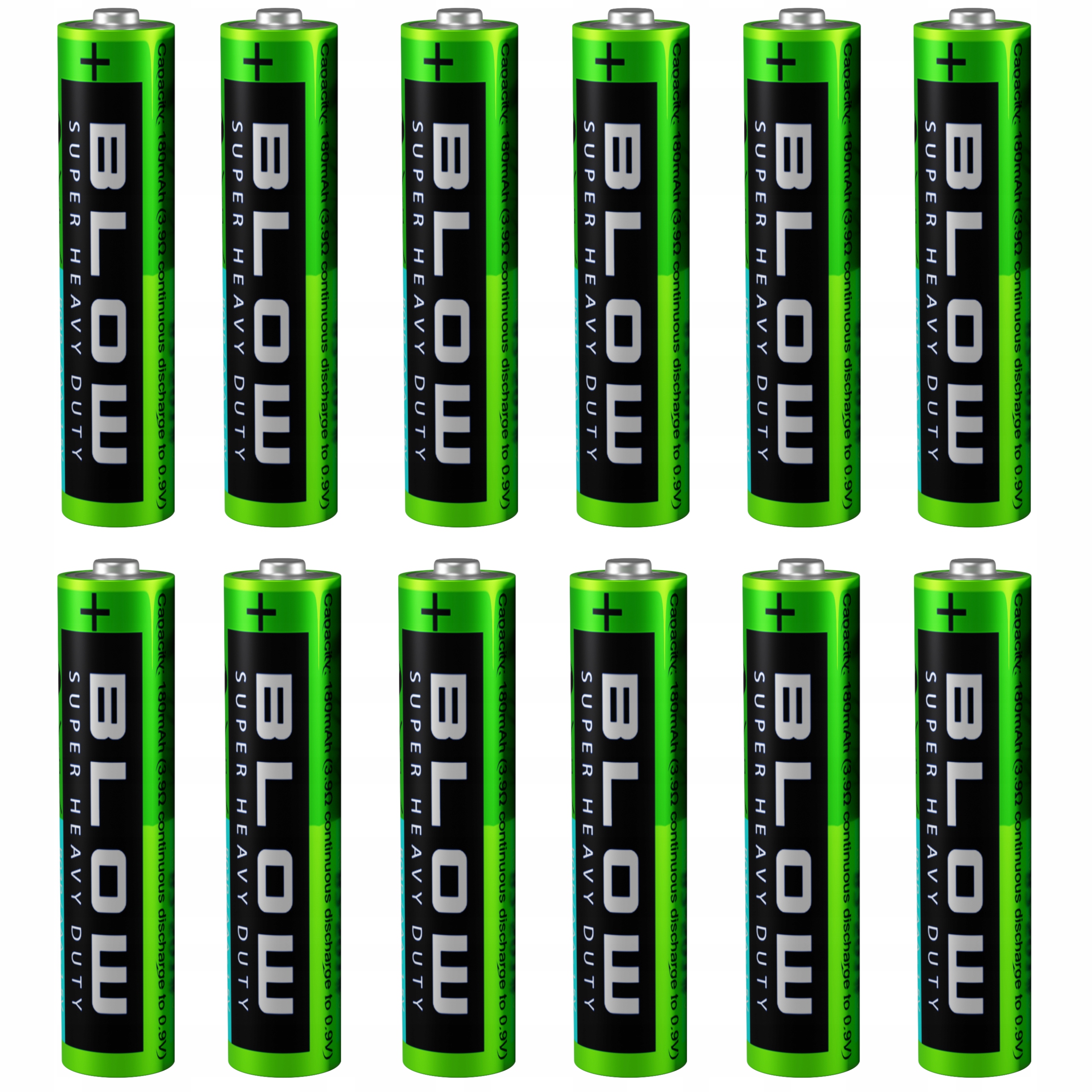 12× Bateria cynkowo-węglowa Blow AAA (R3) 1 szt.