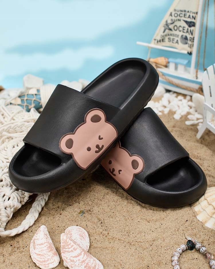 CZARNE GUMOWE KLAPKI DAMSKIE MALL 38/39 Płeć kobieta