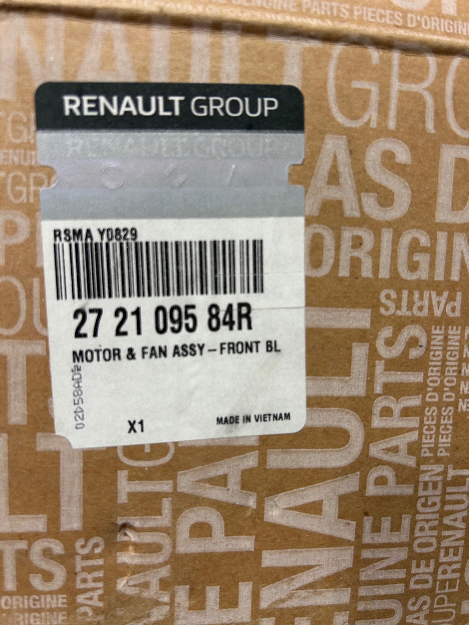 вентилятор oe KOLEOS и 272109584R