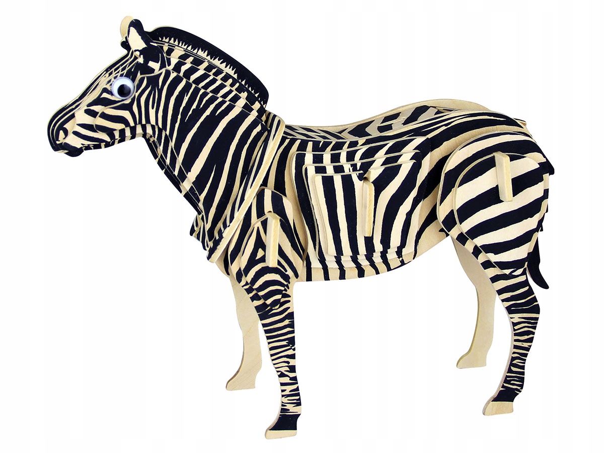 

Zebra składanka drewniana puzzle 3D M050
