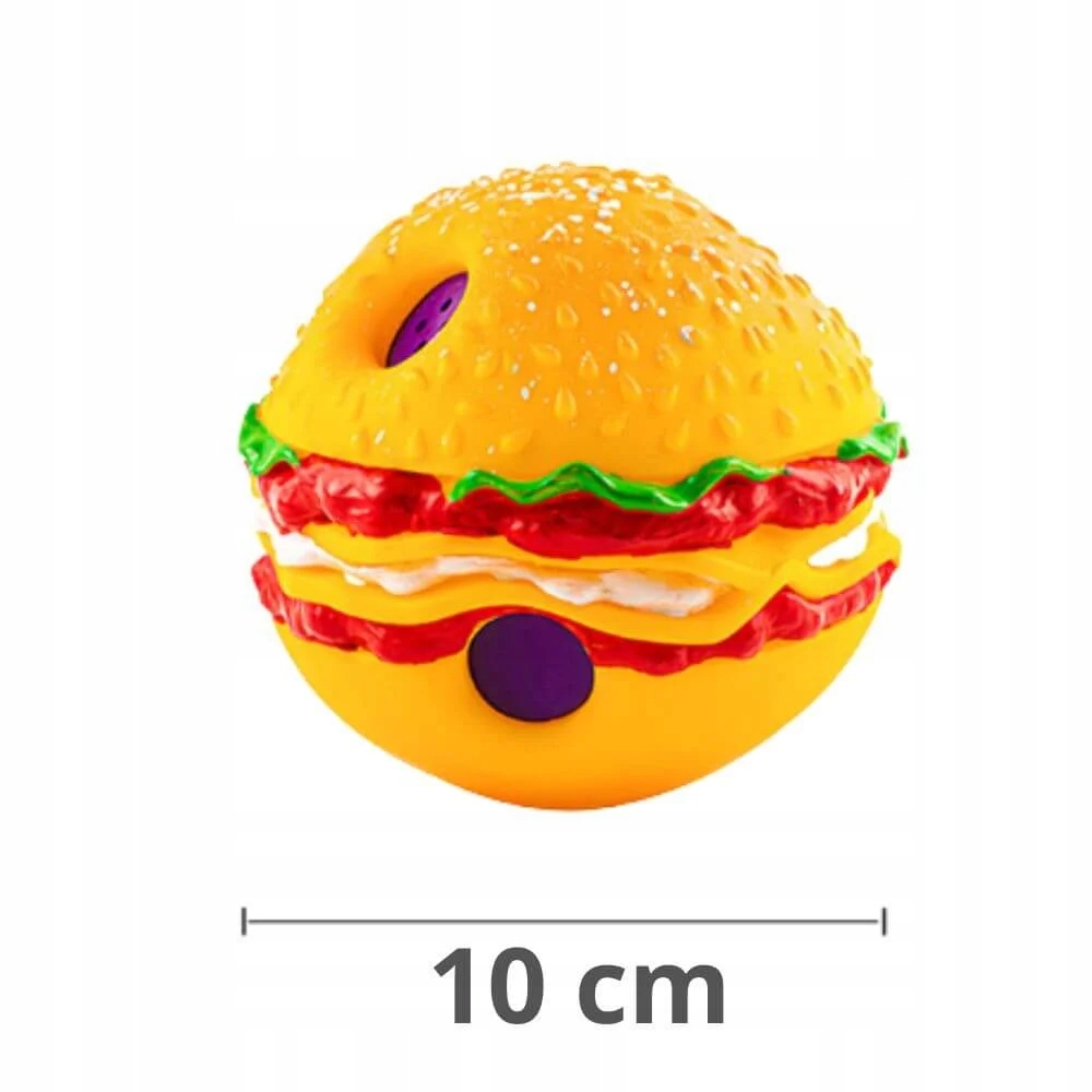 Levně Odolný míček pro psa Turbo Hamburger 10cm