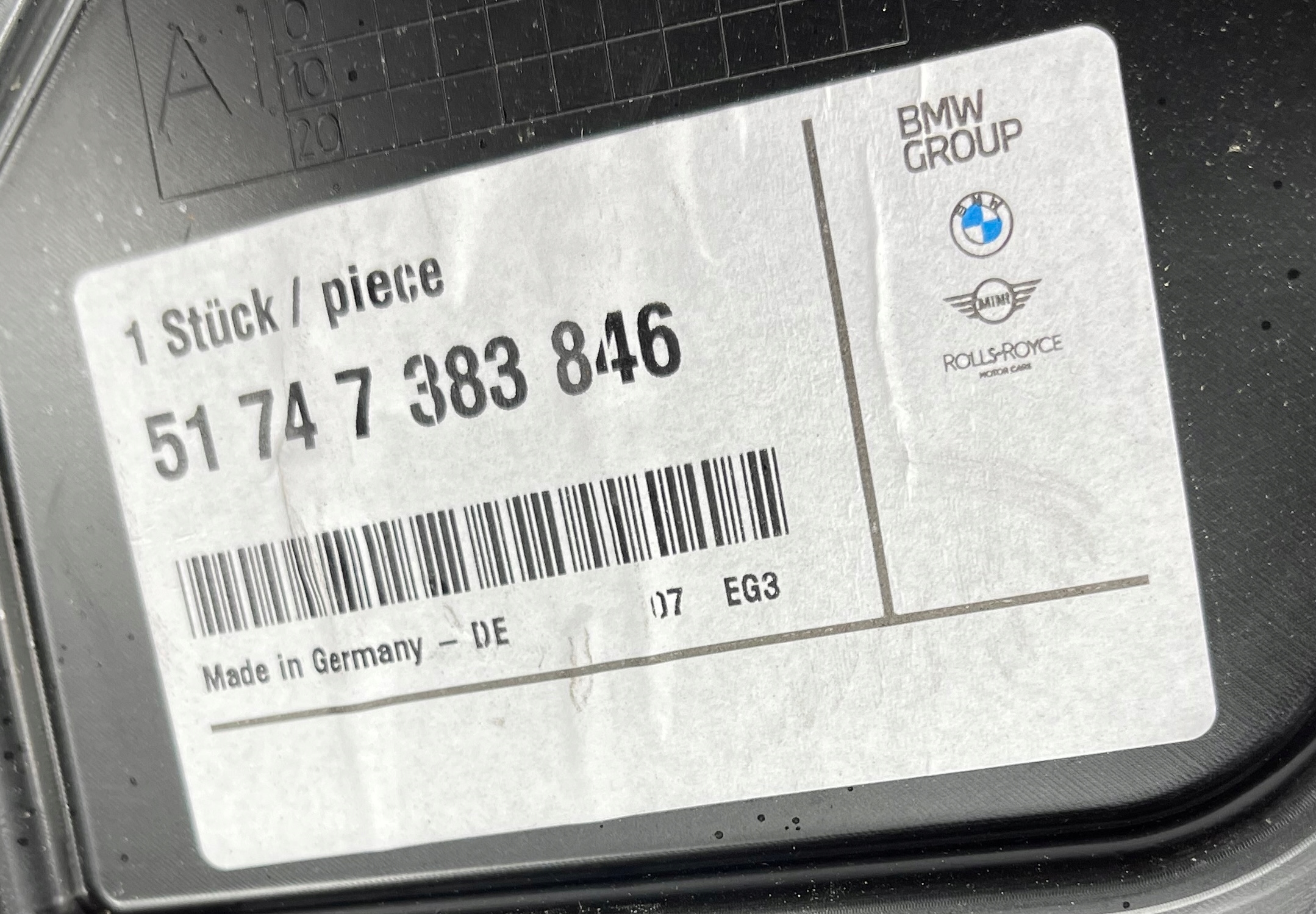 BMW 5 G30 G31 luftansaugkanal untere 7383846