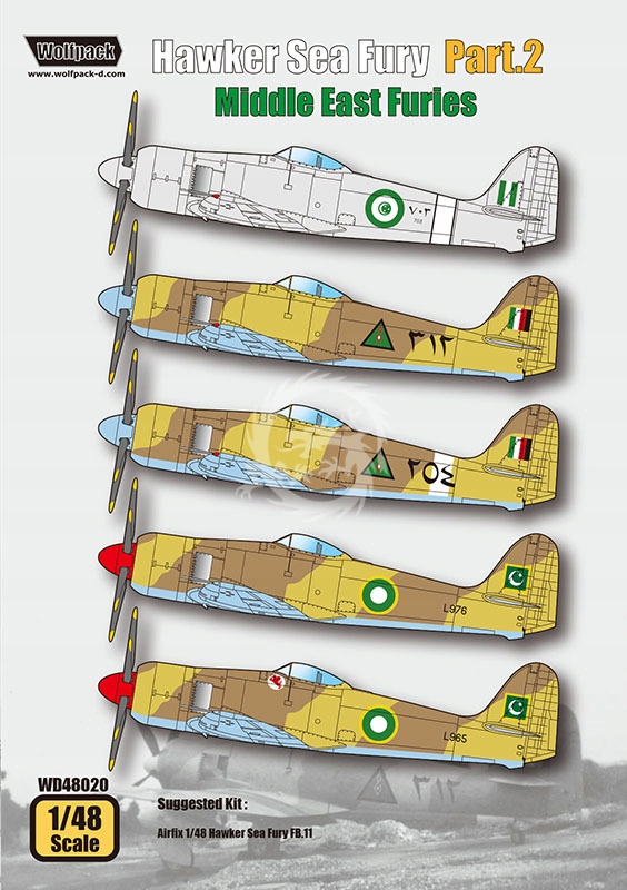 Hawker Sea Fury Part.2 Middle East Furies, Wolfpack WD48021 v měřítku 1/48