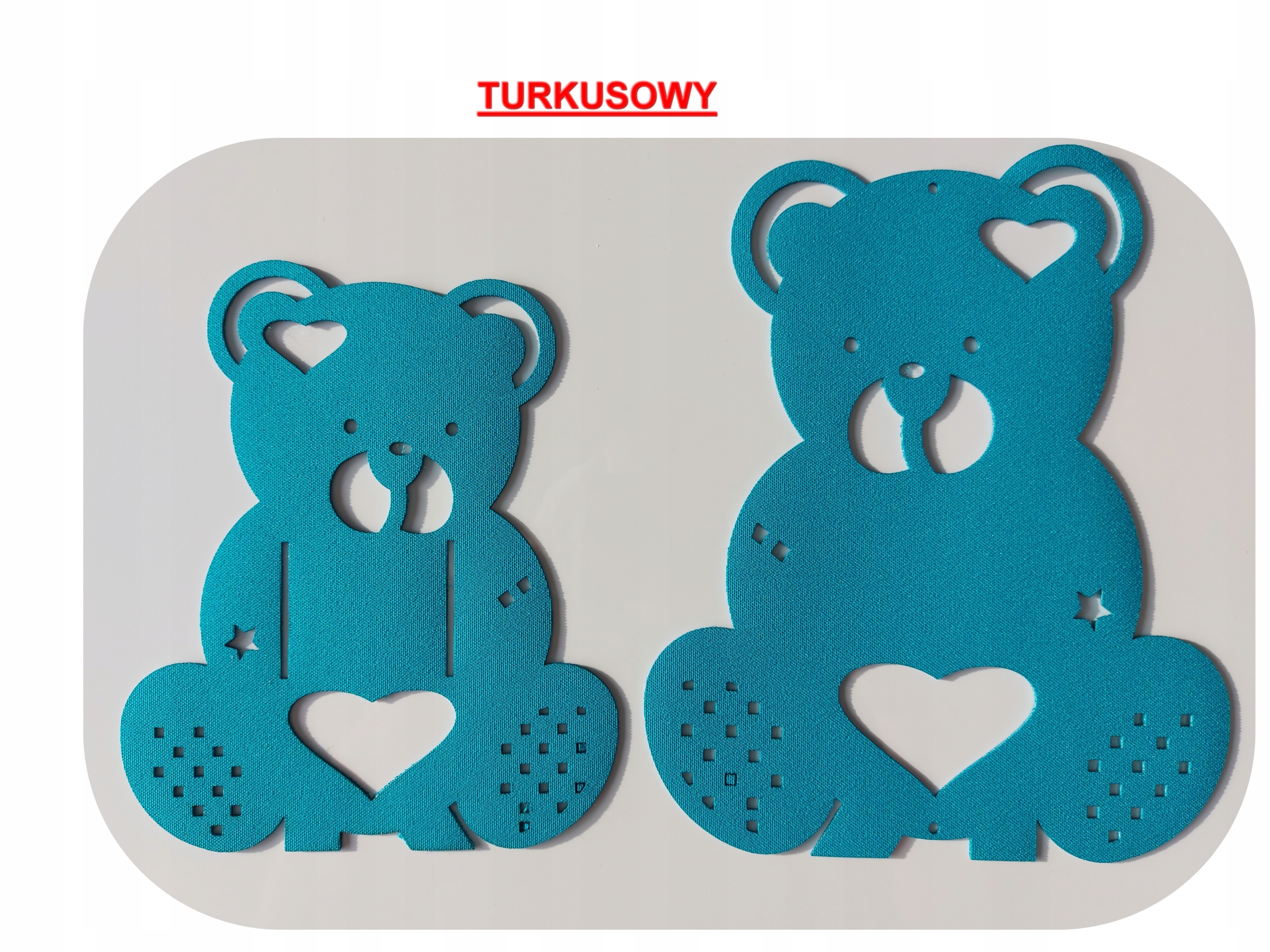 DLA DZIECI ZAWIESZKA AŻUROWA 3xMISIU AŻUR GIRLANDA SZKLANA OZDOBA 21 KOLORY Materiał poliester