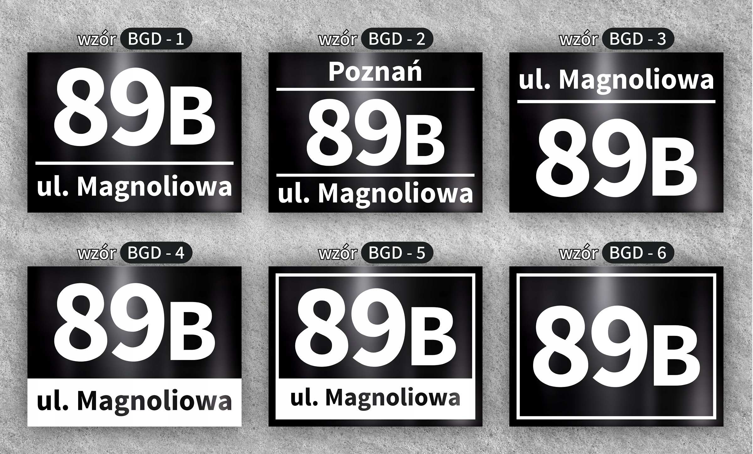 Tabliczka tablica ADRESOWA BLACK GLOS Nr dom 30x40 Wysokość produktu 30 cm