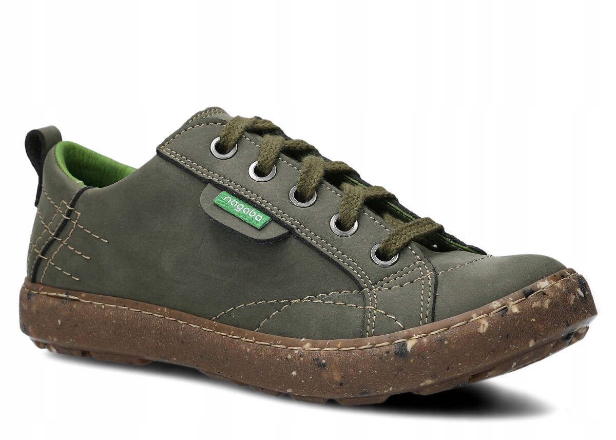 Nagaba 243 Khaki Nubuk Vegan Dámské Polobotky Velikost 37