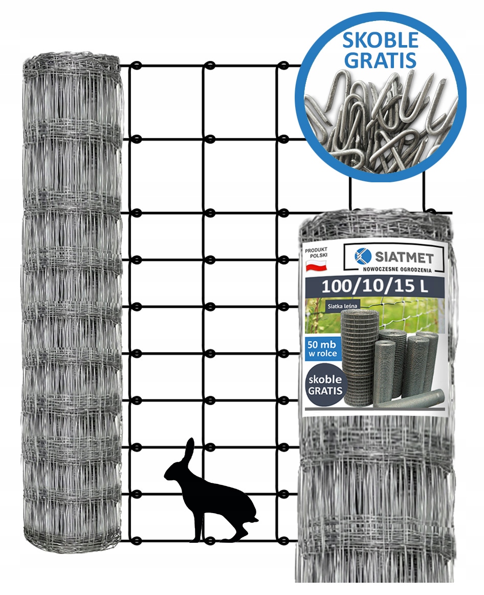 Siatka ogrodzeniowa leśna 100/10/15 L 50 m