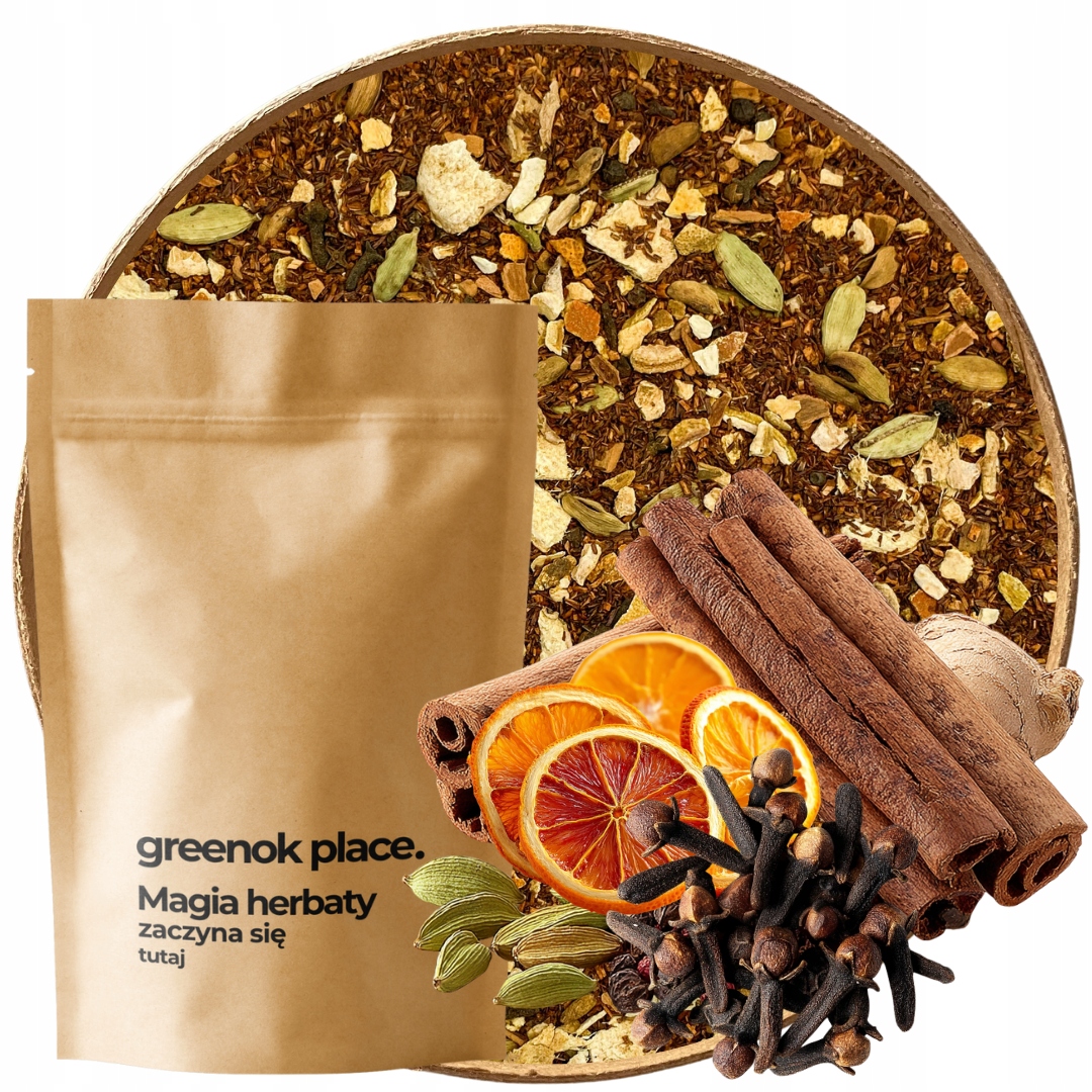 Čaj rooibos Kořeněný 1000g hřejivý jako dárek ohřívač Přírodní