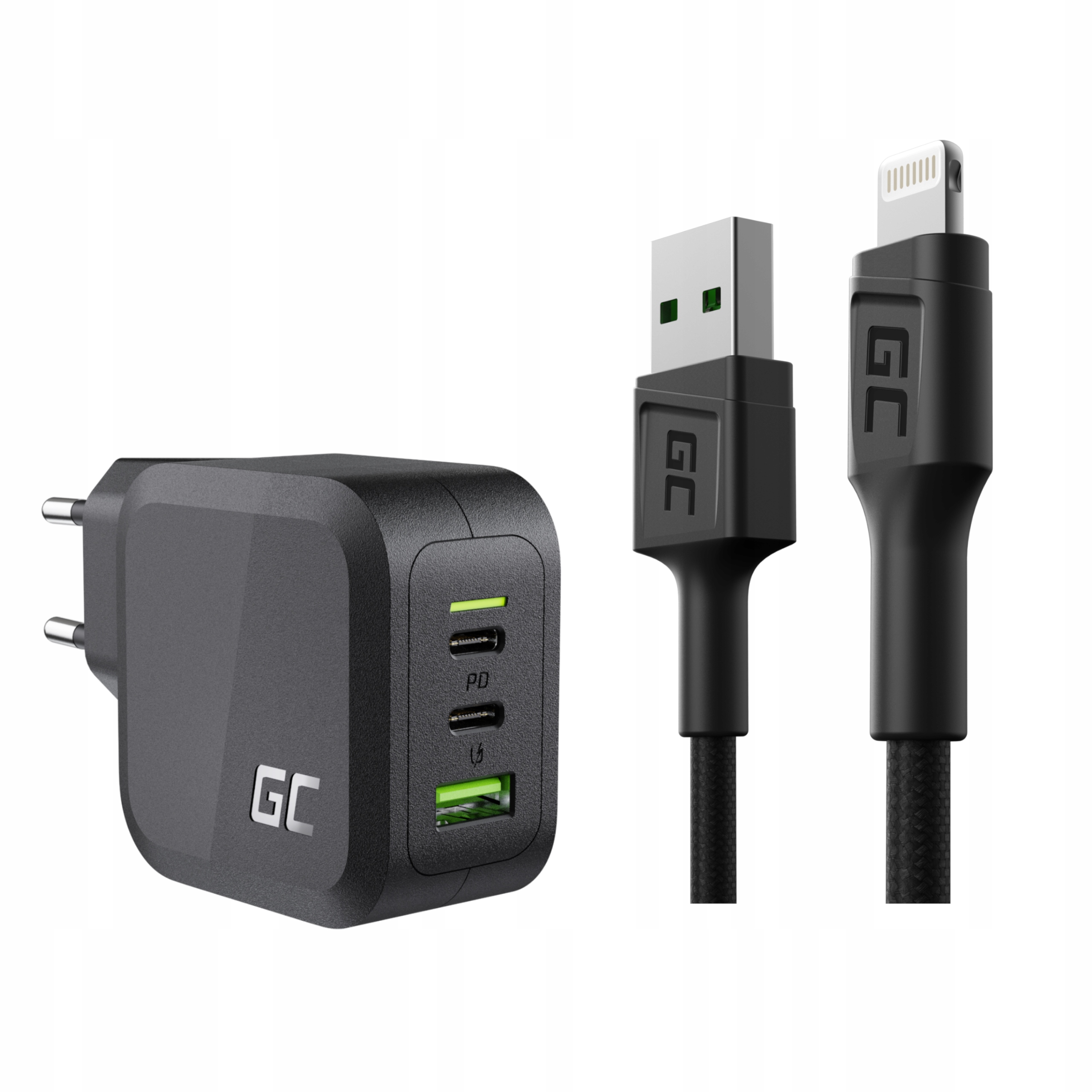 

Ładowarka GaN 65W kabel Usb Lightning Led 1,2m