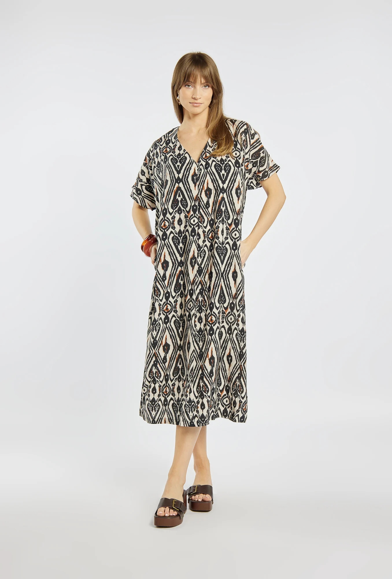 Monnari Sukienka midi z wzorem 42