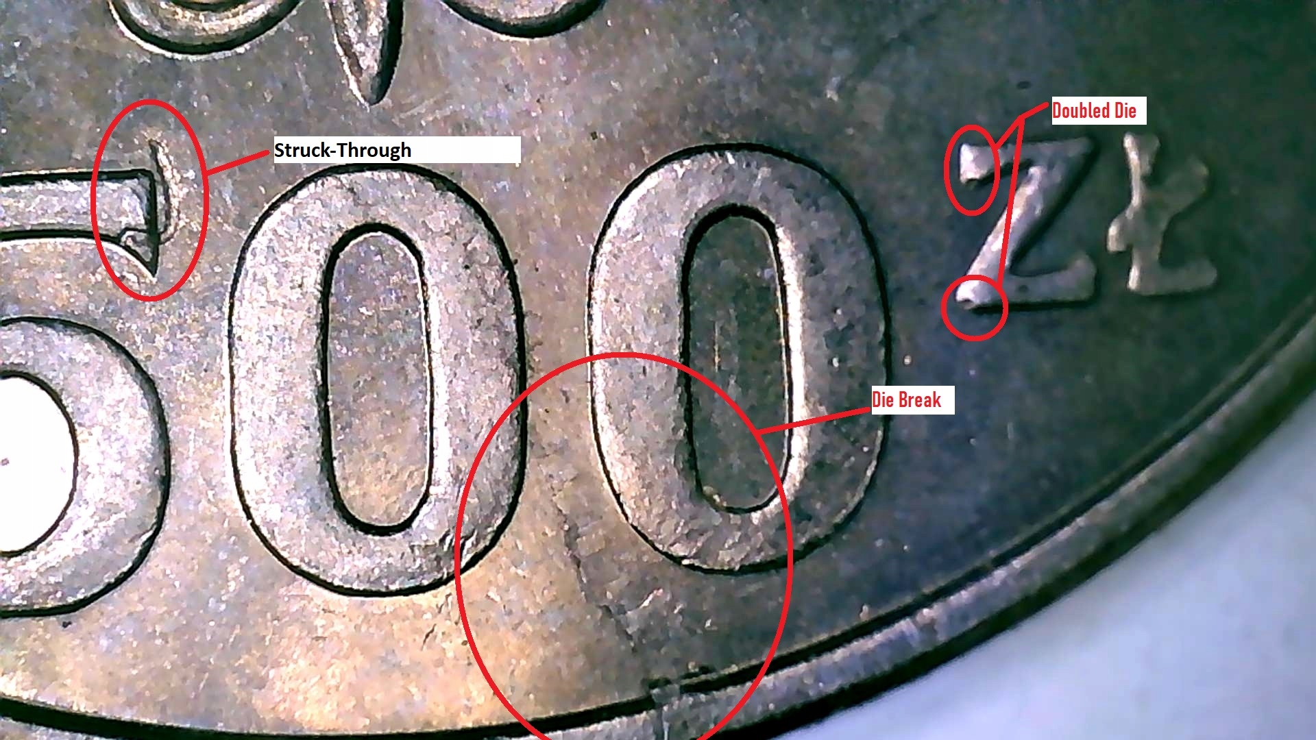 500 ZŁ 1989 50 ROCZNICA WOJNY OBRONNEJ z 3 błędami menniczymi