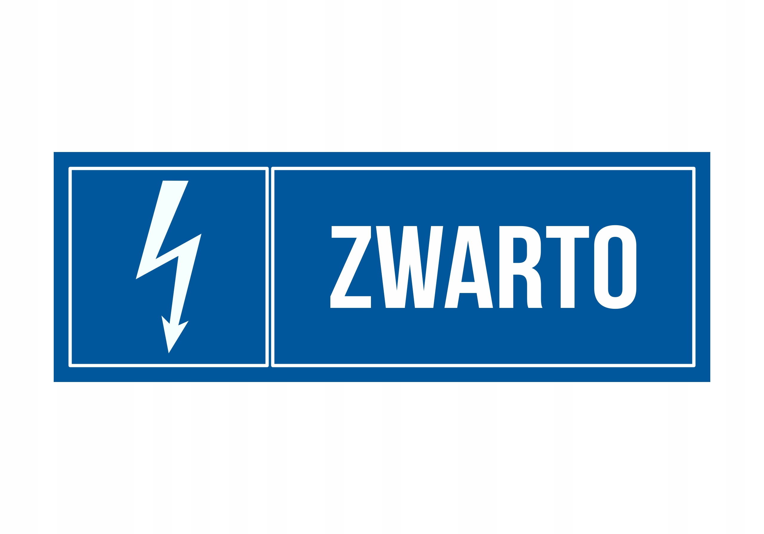 Tabliczka Informacyjna Zwarto 20x7 PCV 1mm