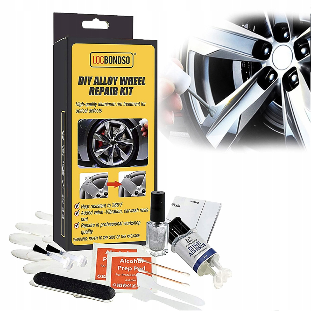 Zestaw Do Regeneracji Naprawy Felg Aluminiowych Zarysowań Naprawy
