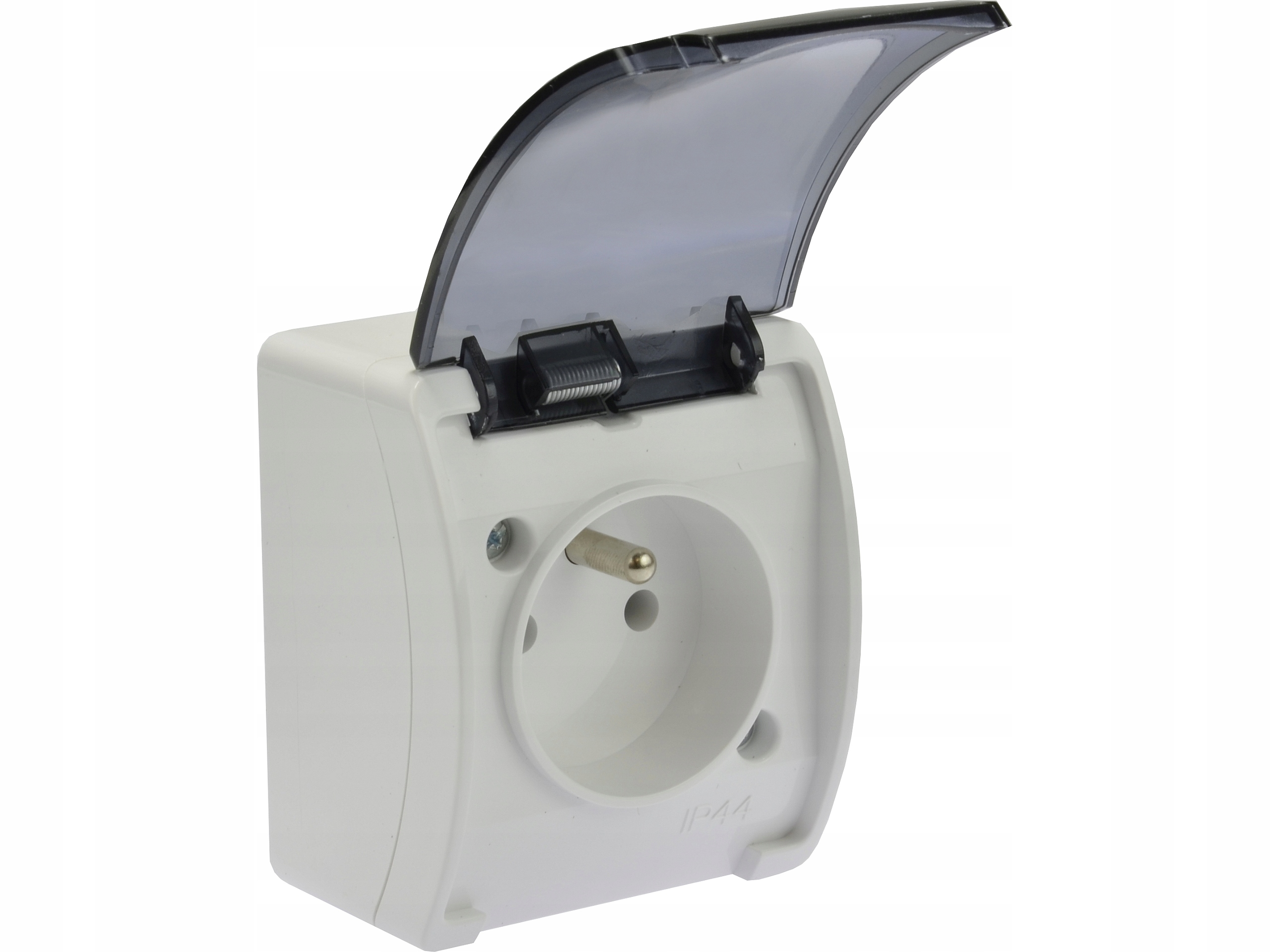 Gniazdo pojedyncze hermetyczne IP44 natynkowe dymn