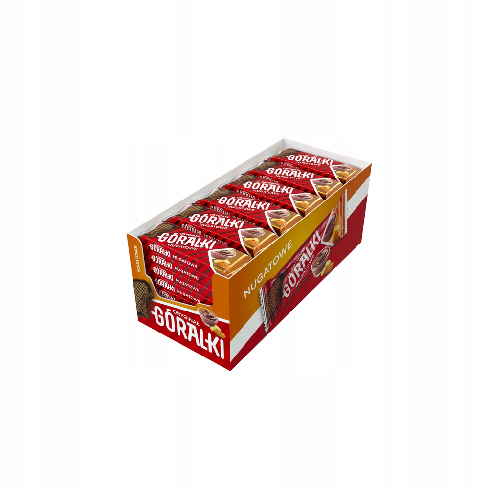 Levně 36x 45g oplatky Góralki s nugátovou náplní, kartonová tyčinka