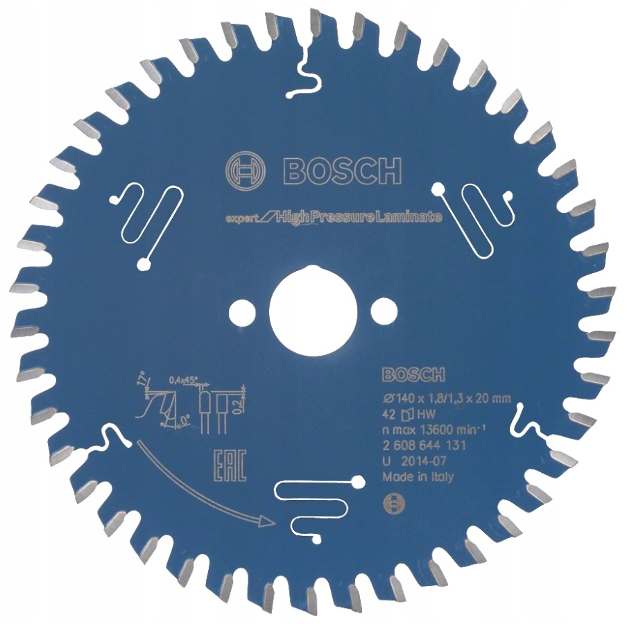 

Bosch Tarcza Piła Expert 140 mm Do Laminatu