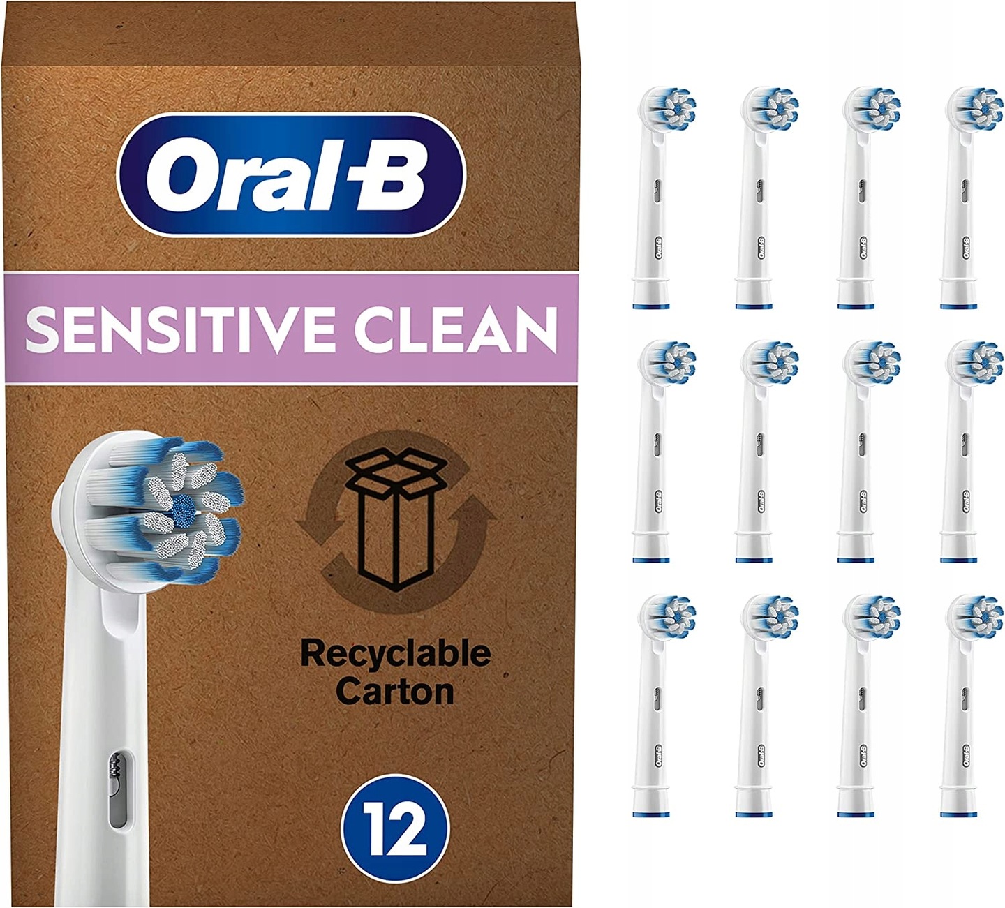 Końcówki do szczoteczek Oral-B Sensitive Clean białe 12 szt.