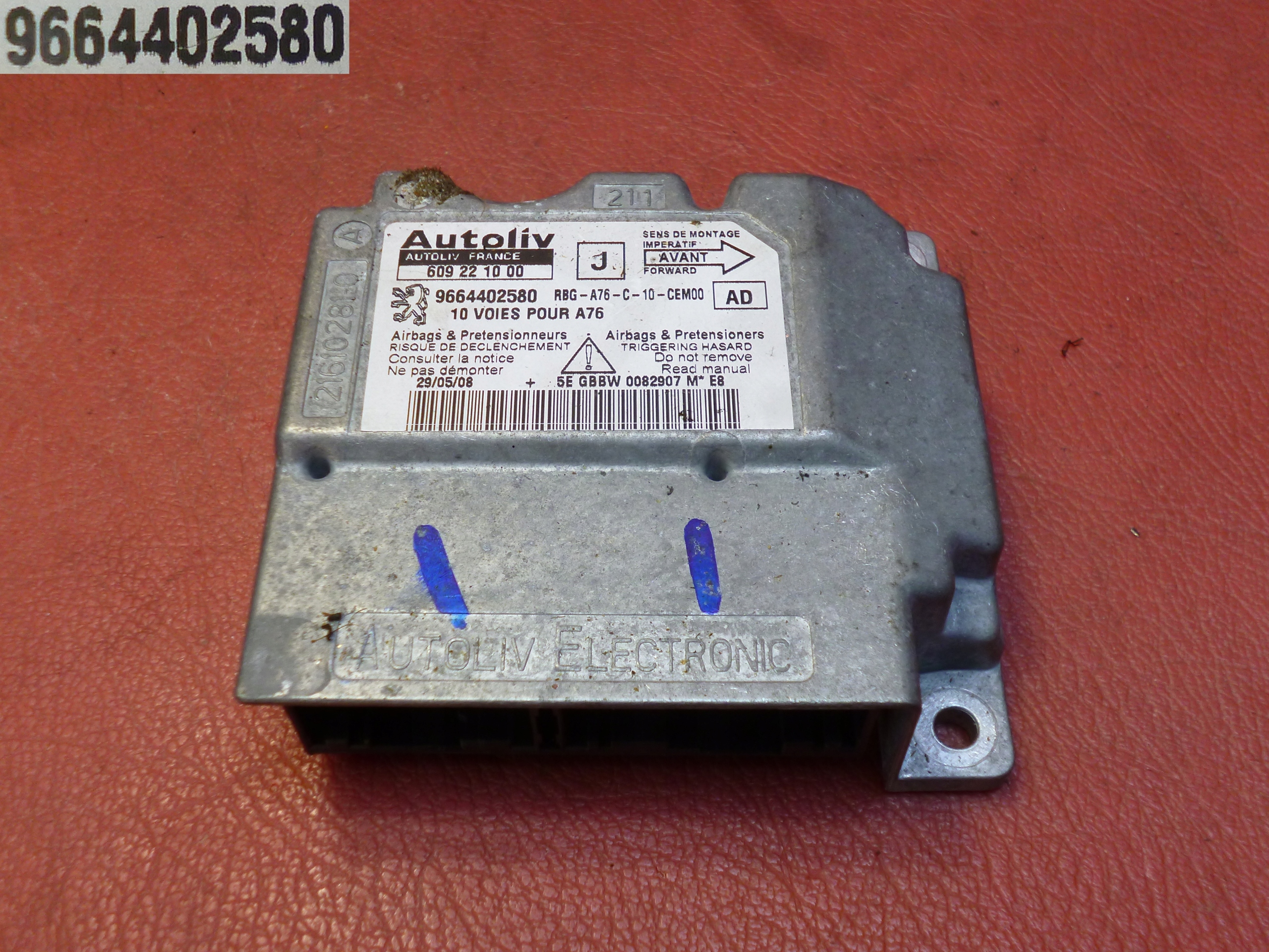 Moduł Airbag Peugeot 207 CC 1.6 VTI 5FW 2008r