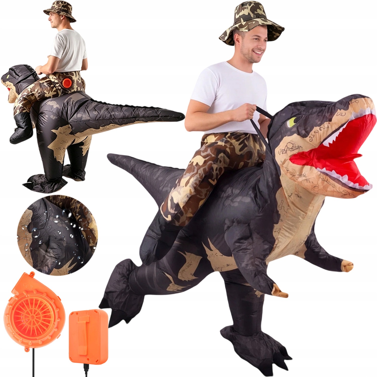 Kostým Nafukovací Kalhoty Nafukovací Dinosaurus Jízda Na Dinosaurovi Unisex