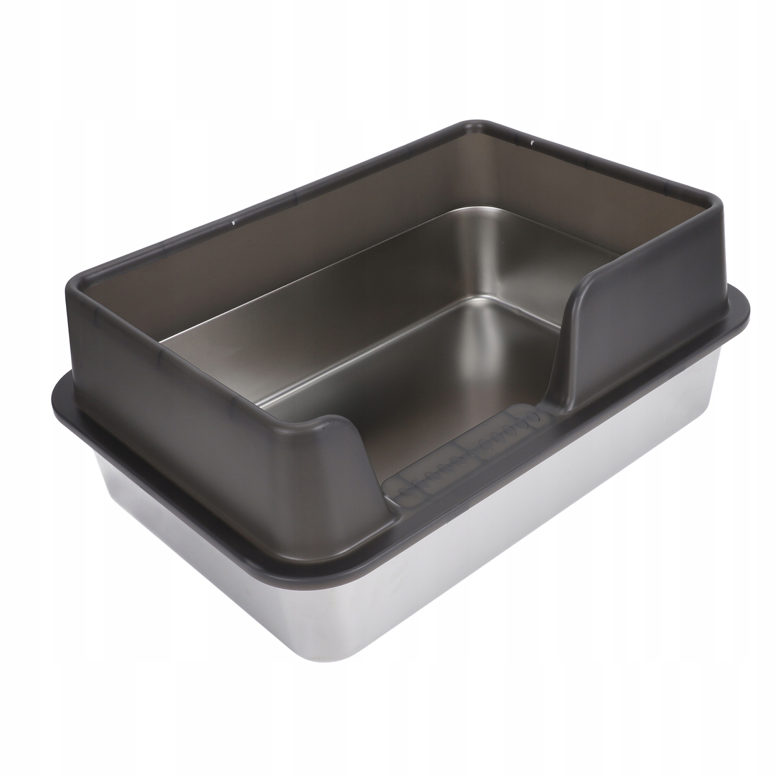 Levně Toaleta Pro Kočky S Rámem 50X35X20CM Otevřená Toaleta Na Stelivo Lopatka Černá