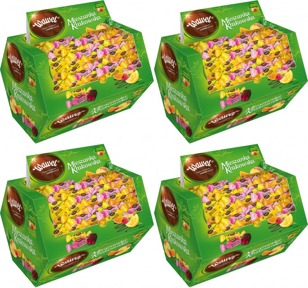 Cukierki Mieszanka Krakowska galaretka w czekoladzie 2,8kg Kuferek Wawel x4