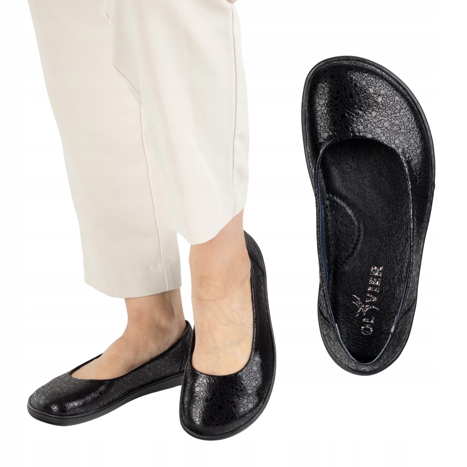 Barefoot Dámské elegantní nazouvací lodičky 1771POL černé 38