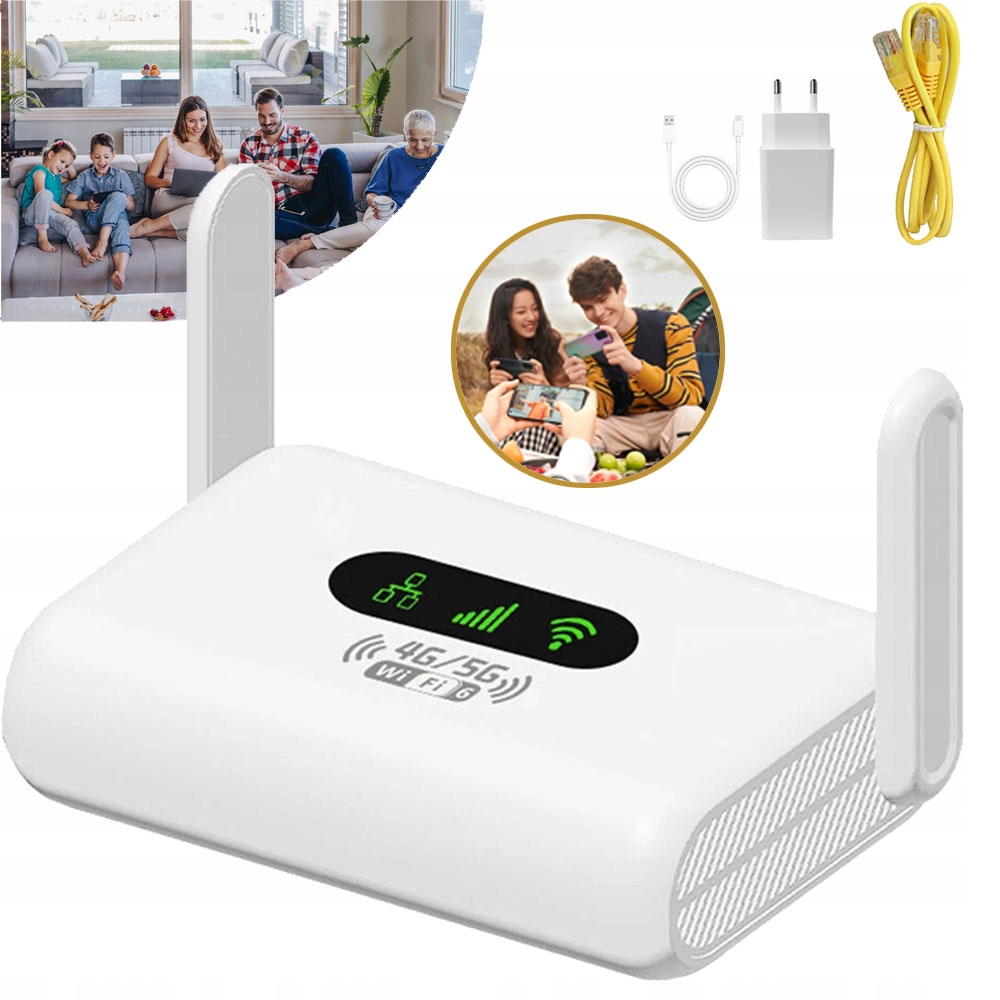 Wifi Router 4G Lte, 300 Mb/s, Lan Porty, 4G Sim Modem, Wifi Sim Router