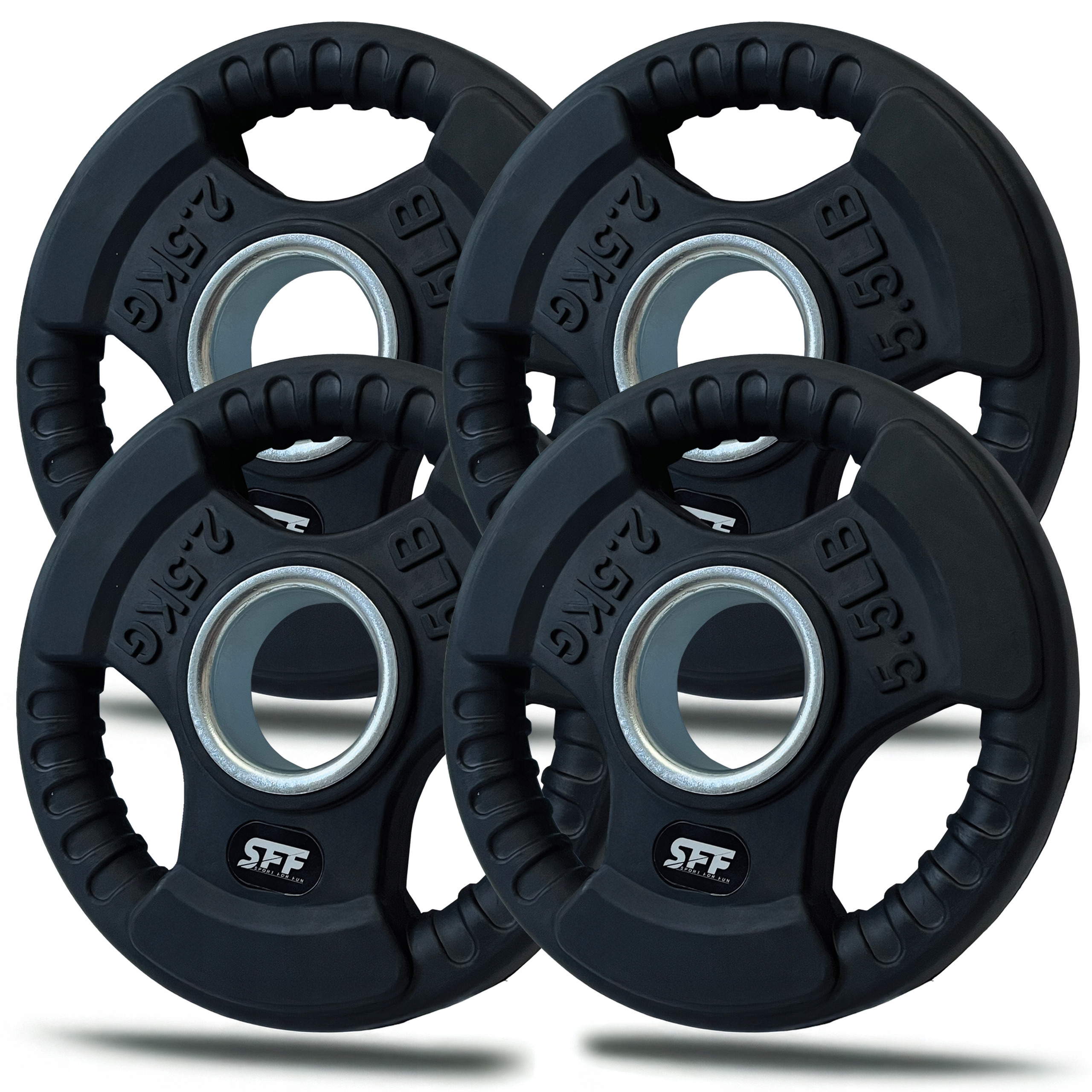 Obciążenie Olimpijskie 4x2,5KG Gumowane 51MM Wytrzymałe Solidne Zestaw