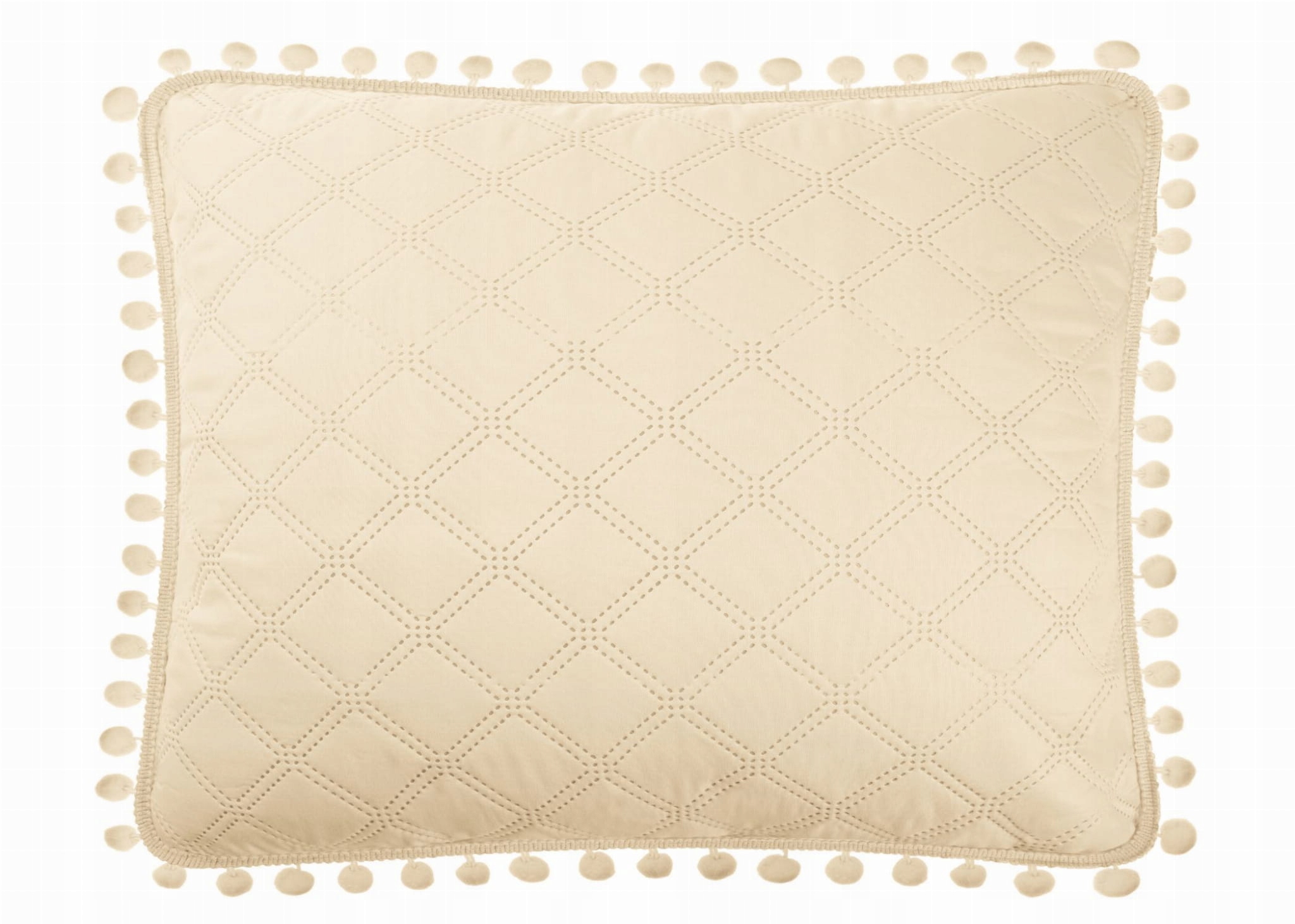 

Poszewka 50x70 z pomponami Pompoo beż