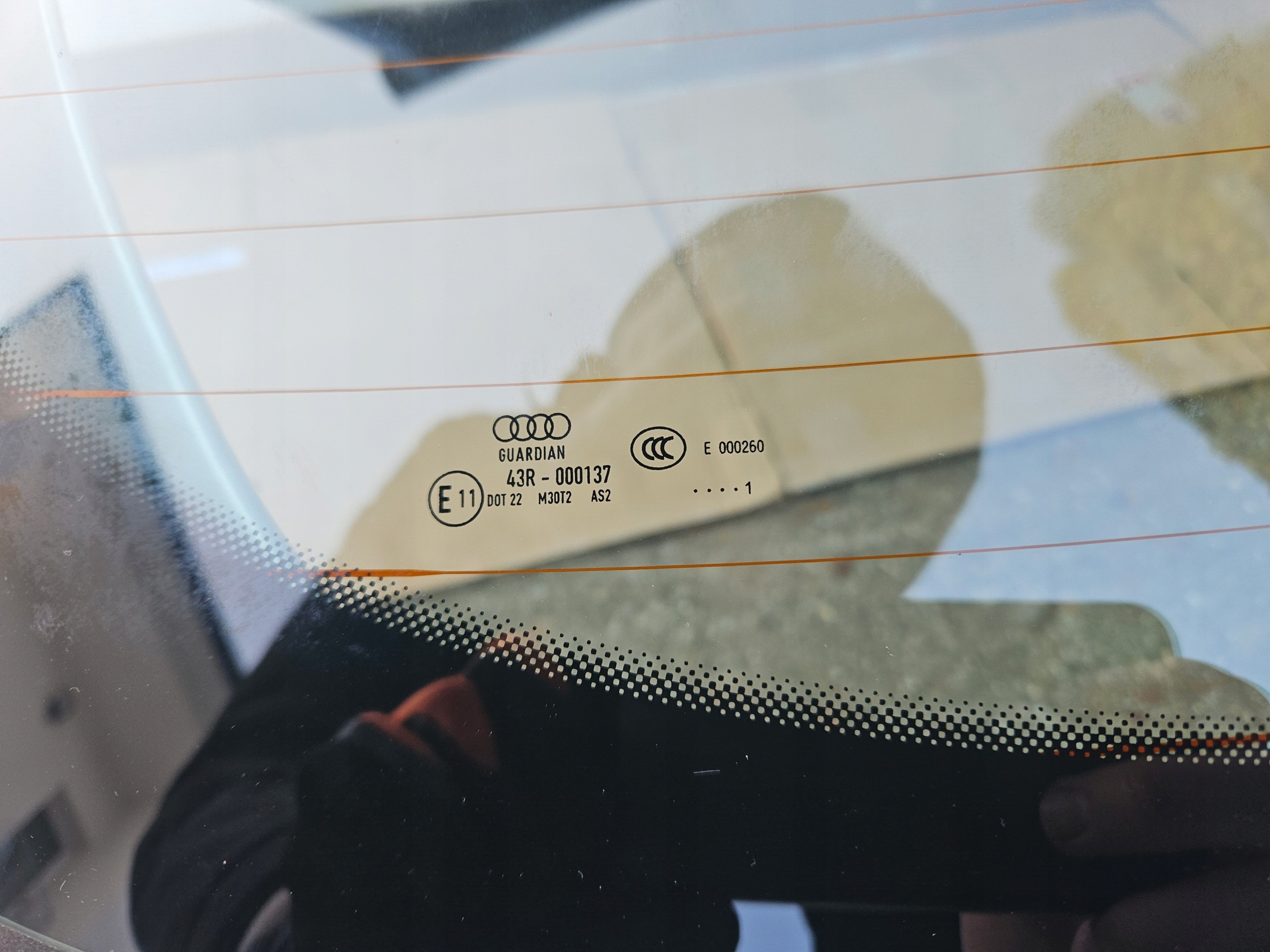 trunk door boot AUDI A7 C7 4G window LY7G