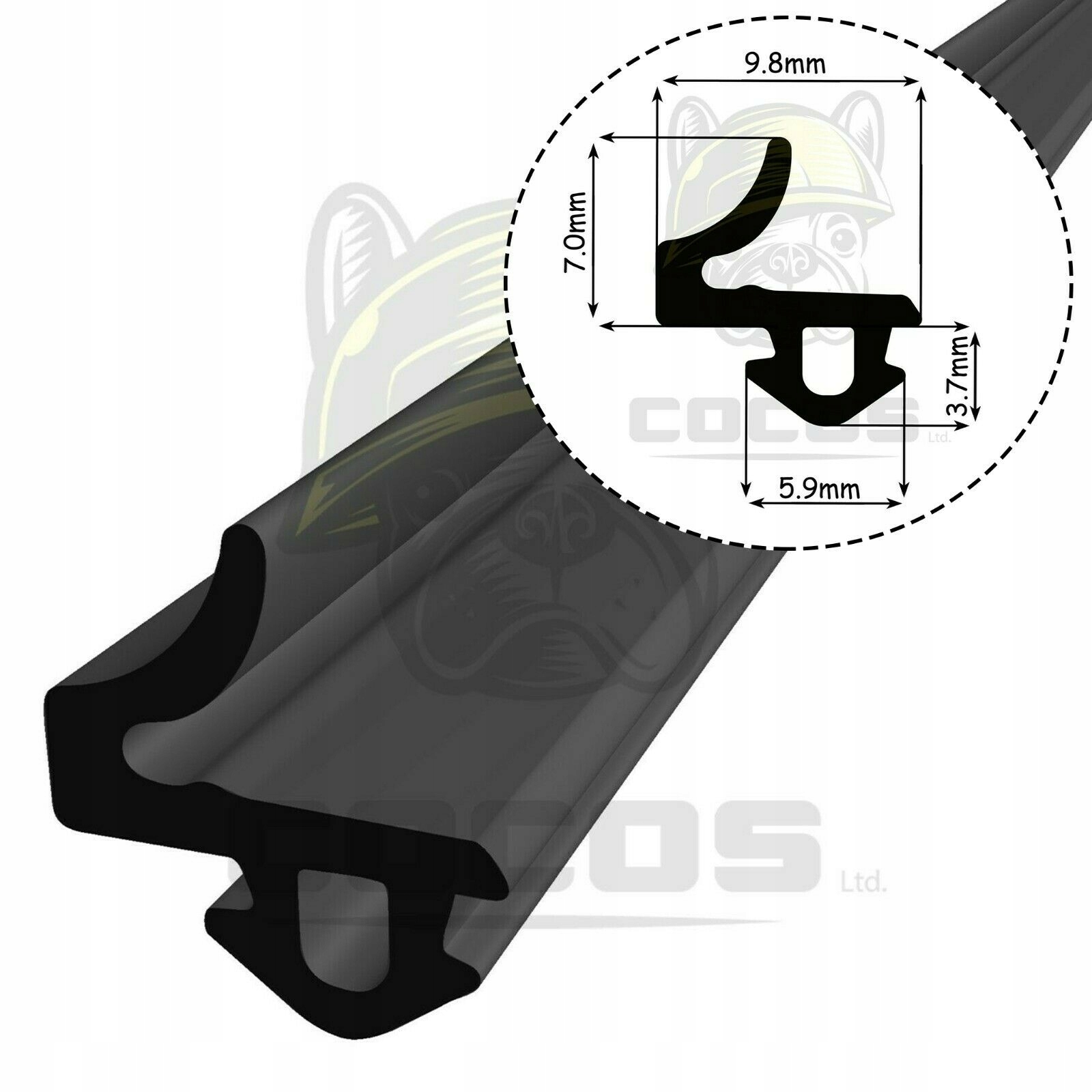 Uszczelka do okien PVC S-835x VEKA CZARNA 1m