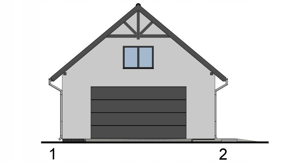 PROJEKT GARAŻU DWUSTANOWISKOWEGO G222 Długość 10 m