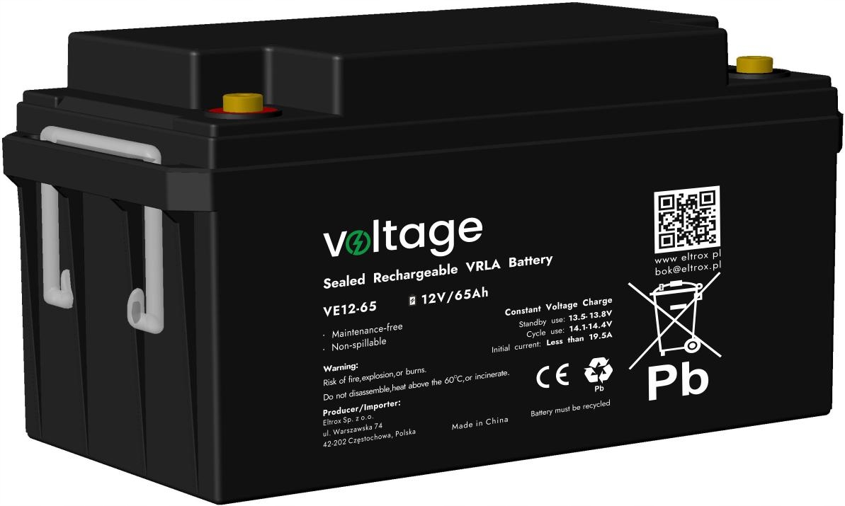 Akumulátor Agm Voltage 12V 65Ah VE12-65 (Životnosť 6-9 rokov)