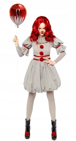 Kostým Dámský Klaun Pennywise L Kostým Halloween Horor Podle Stephena Kinga