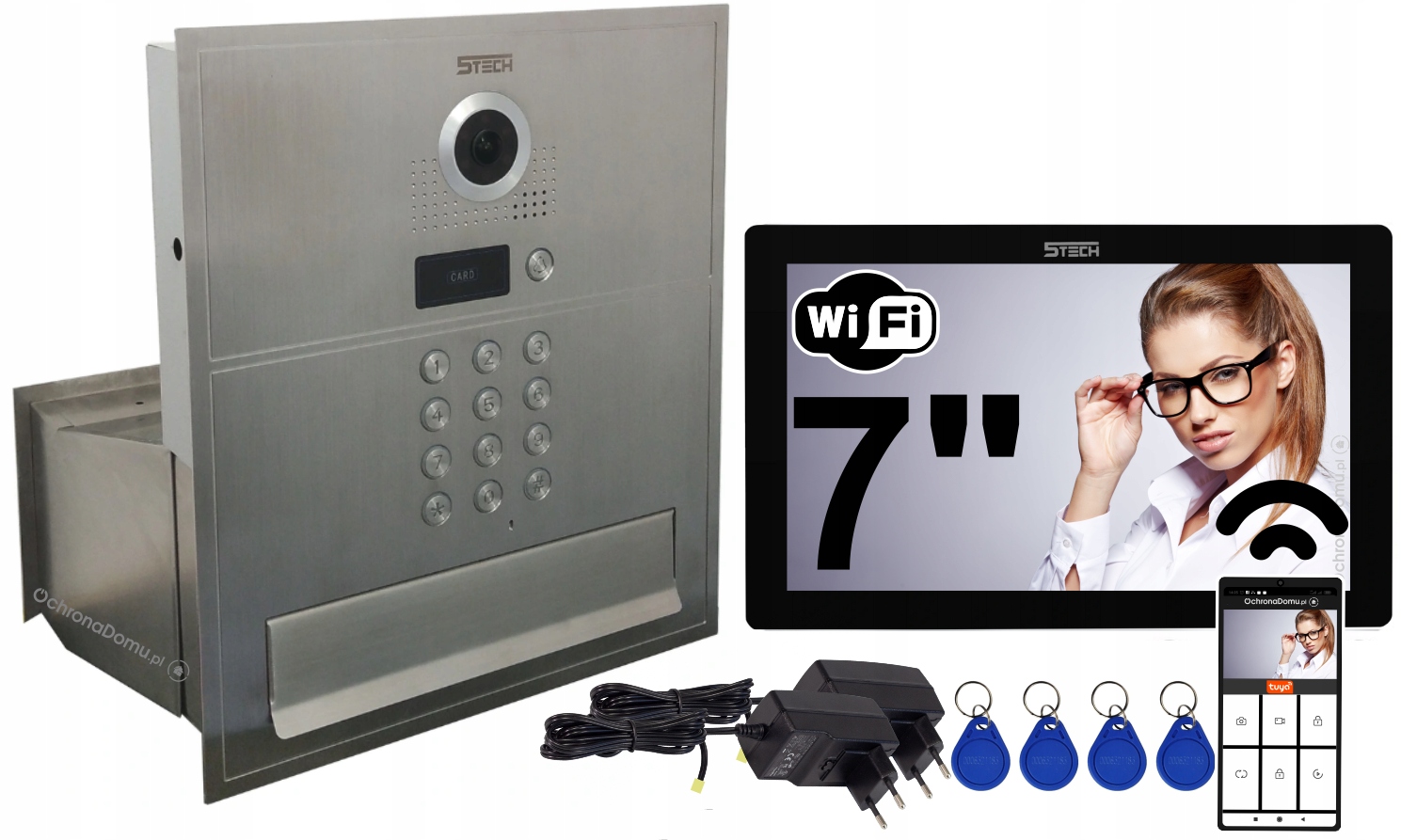 Wideodomofon Skrzynka Monitor 7" WiFi 5TECH