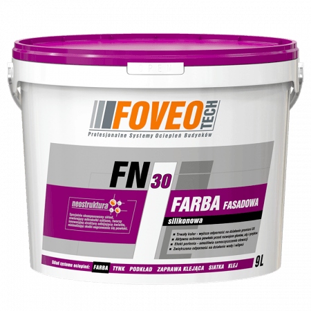 FOVEO FARBA FASADOWA SILIKONOWA BIAŁA FN30 10L