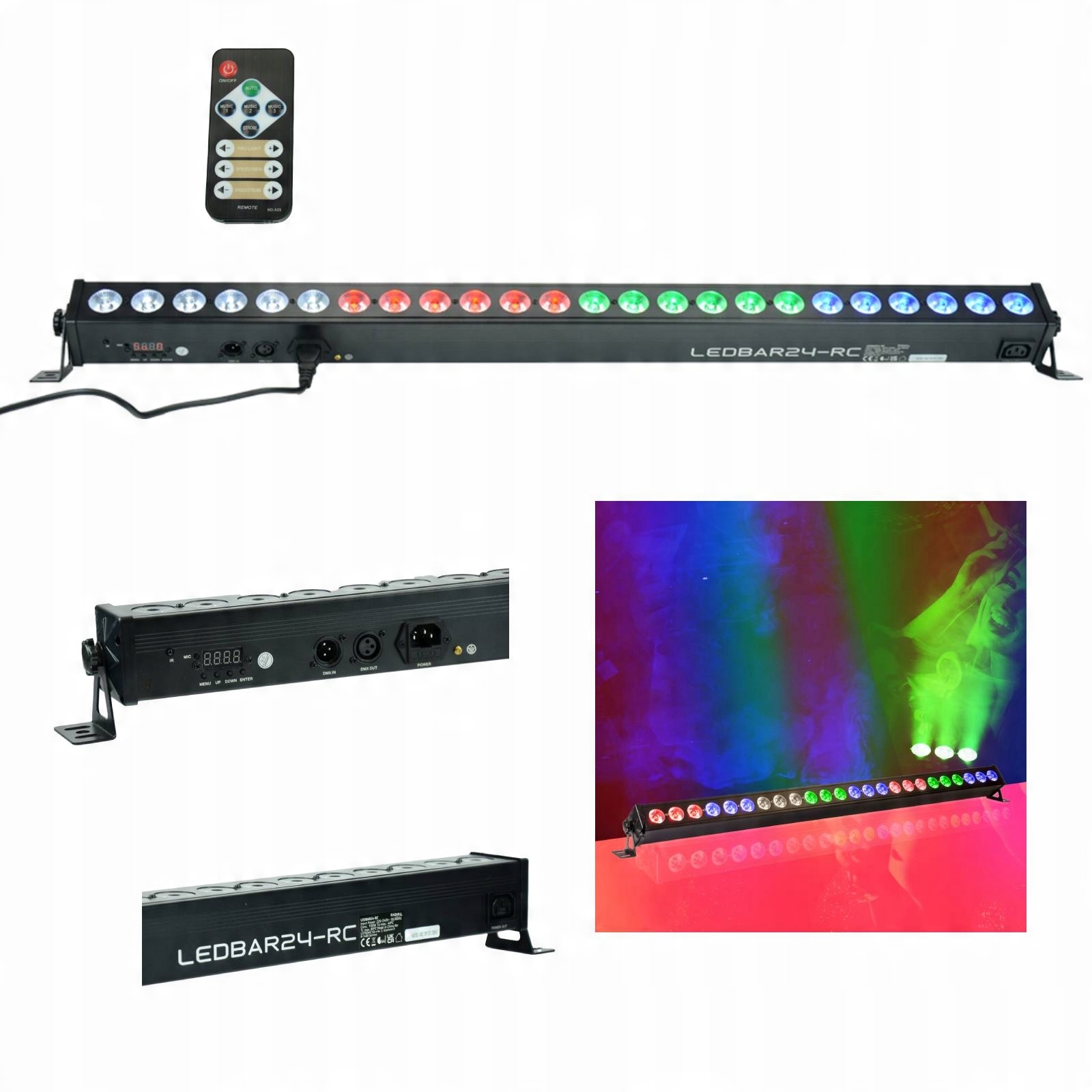 

Belka listwa Led Bar Rgbw 24x 4W DMX 4w1 pilot